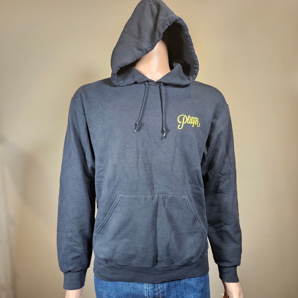 Alltimers VIP Lounge League Player Hoodie Black Floral Martini Graphic Mens Med